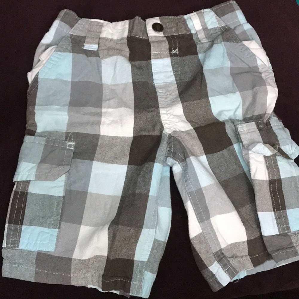Size-4T plaid shorts